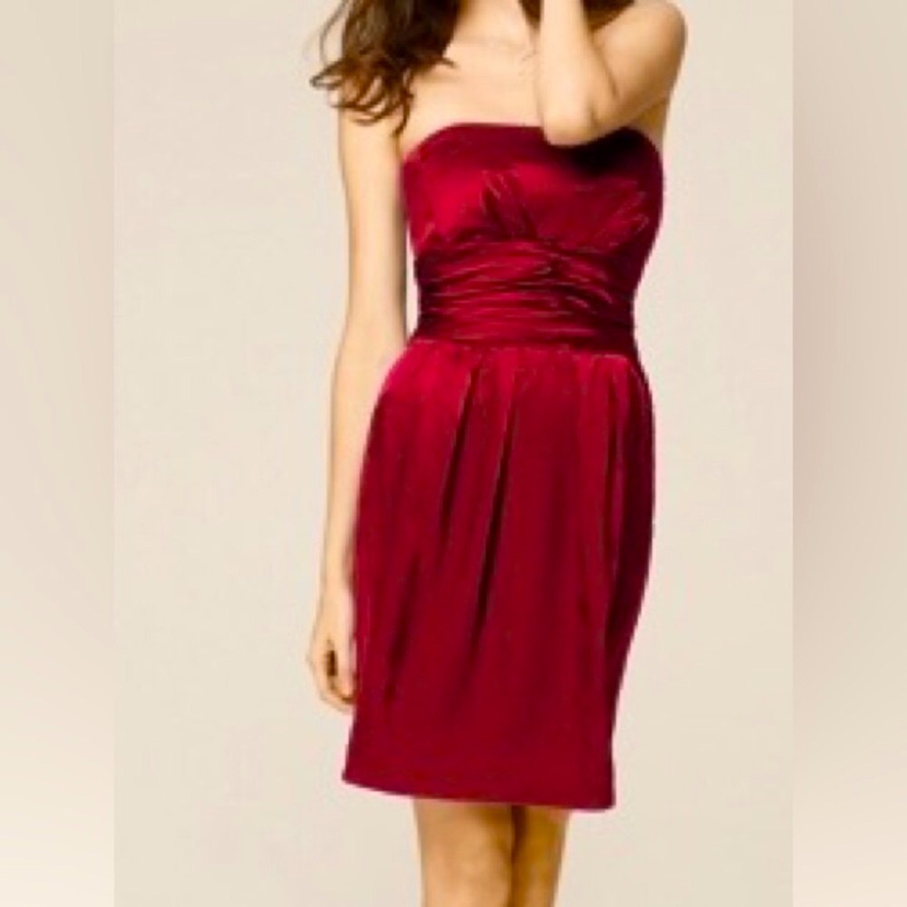 CHRISTMAS Red Strapless Formal Dress
